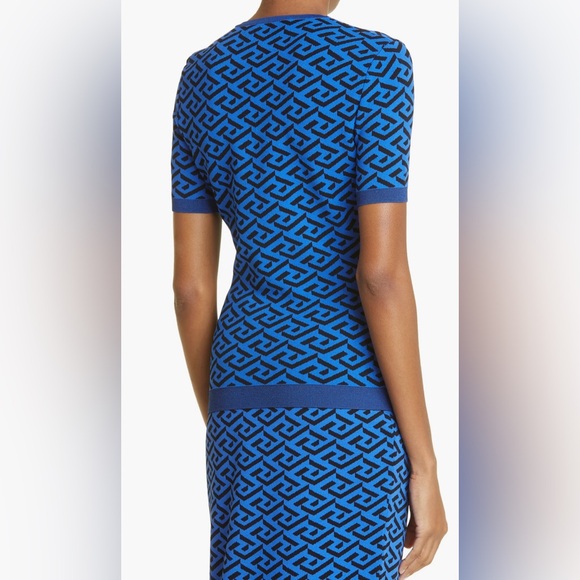 VERSACE NWT La Greca Print Midi Skirt and Top Set - Picture 7 of 15